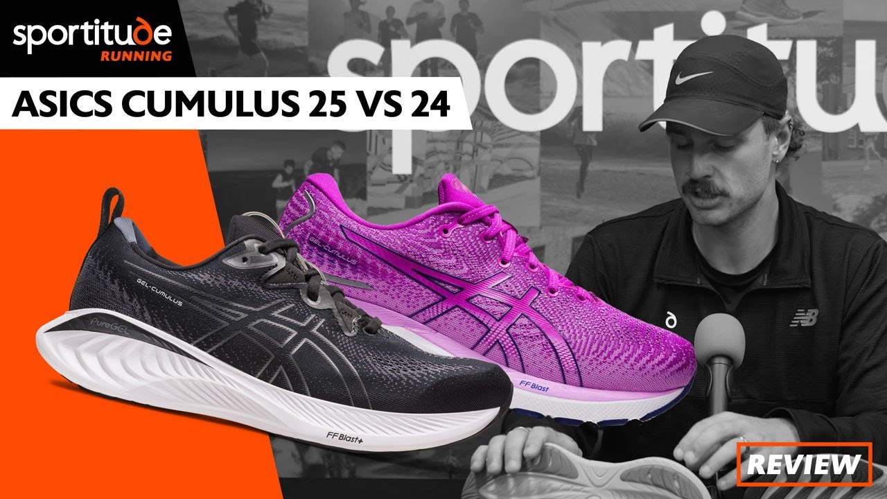 Сравнительный обзор кроссовок Asics Gel Cumulus 25 и 24 2023 года | Sportitude Running