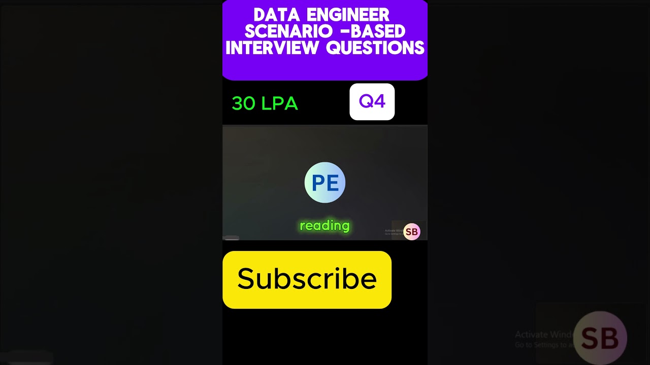 Data Engineer Interview Questions and Answers  Scenario based  AWS Q4