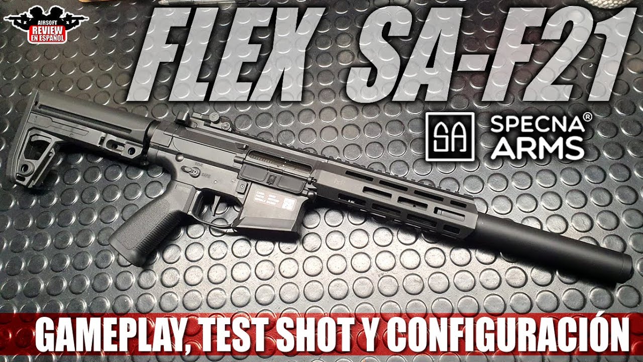 FLEX SA-F21 Specna Arms - Gamelay, Test Shot y configuración de gatillo | Airsoft Review en Español