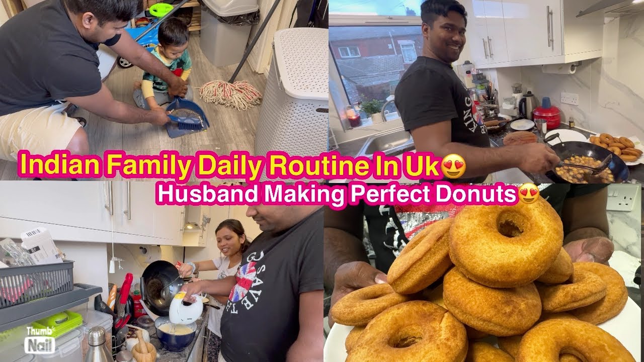 Indian family daily vlog in uk |husband cooking |donuts recipe #viralvideo ​⁠@jyotimaneshwar2630