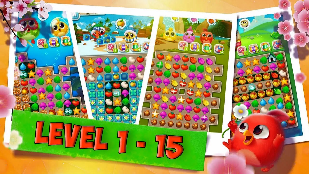 Puzzle Wings: Match 3 Games level 1 - 15 [ Neon Game ] HD
