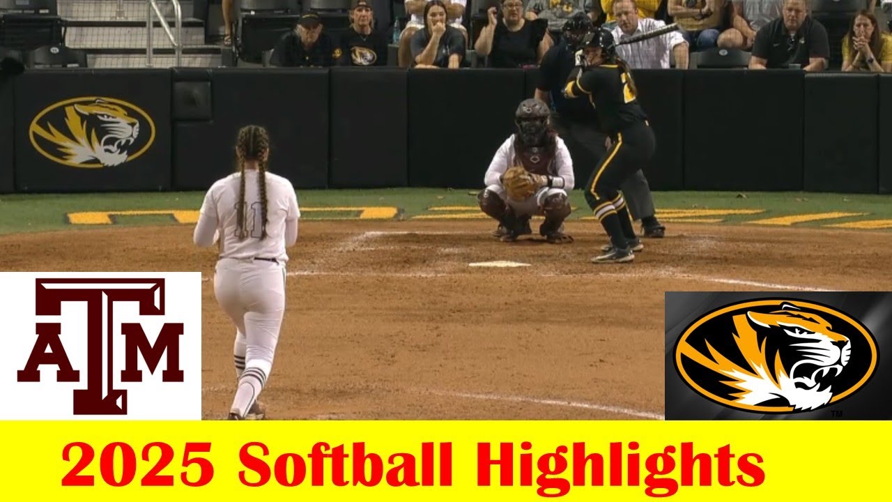 #1 Texas A&M vs Missouir Softball Game 2 Highlights 4 17 2025