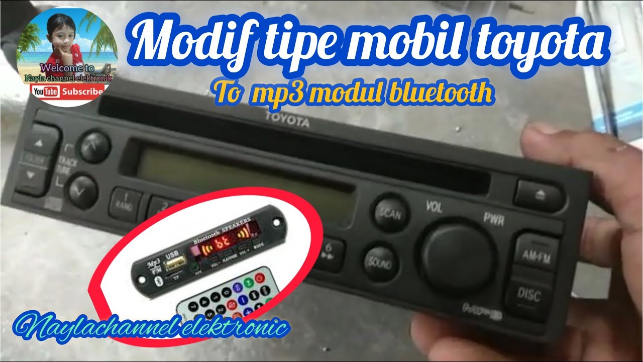 Toyota car type modification to mp3 bluetooth #modifikasielektronik #tipemobil #toyotatipe