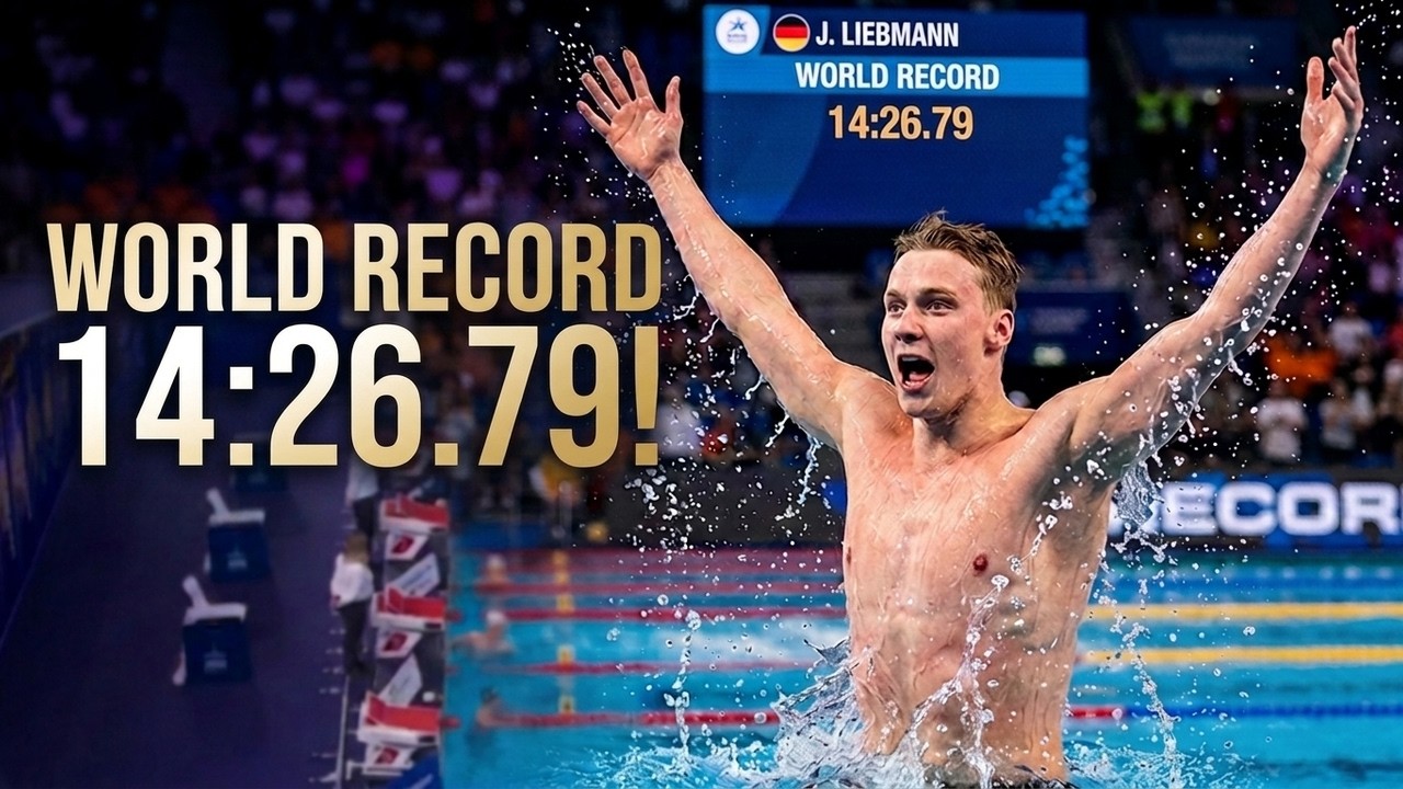 🇩🇪Johannes Liebmann - 1500m Freestyle WORLD RECORD🔥 (Full race, English Commentary)