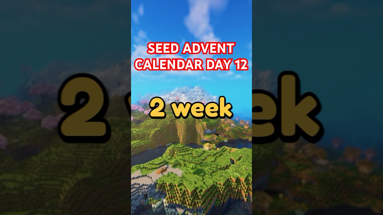 Perfect 2 Week Minecraft Phase Seed! 🗓️ #shorts