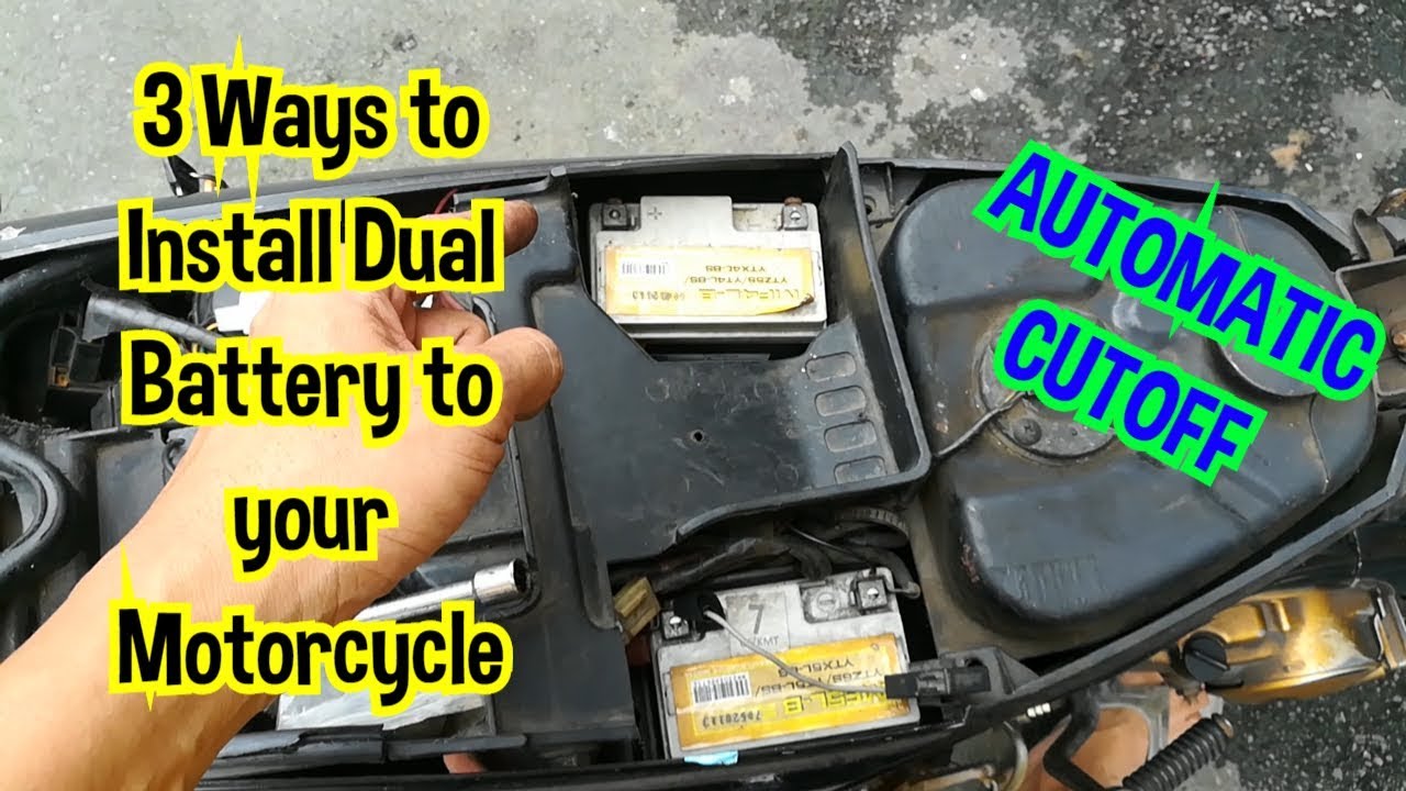 3 WAYS TO INSTALL DUAL BATTERY ON A MOTORCYCLE - TAGALOG TUTORIAL