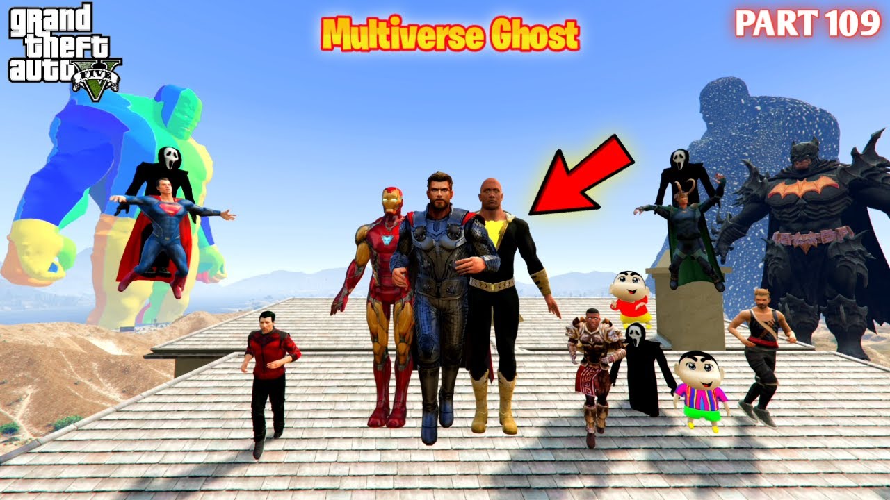 Multiverse Ghost Can Thor Ironman Save Franklin Shinchan & Pinchan Died in GTA5 #109