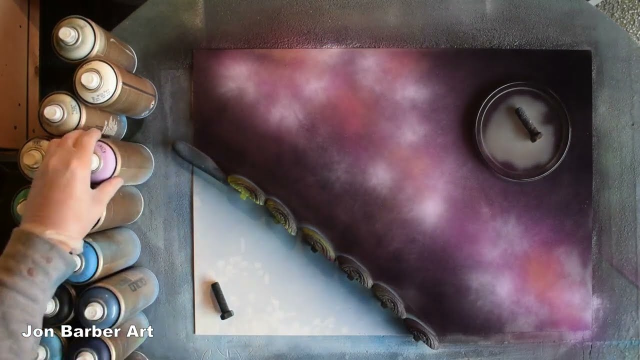 Space Rocket | Galaxy Spray Paint Art