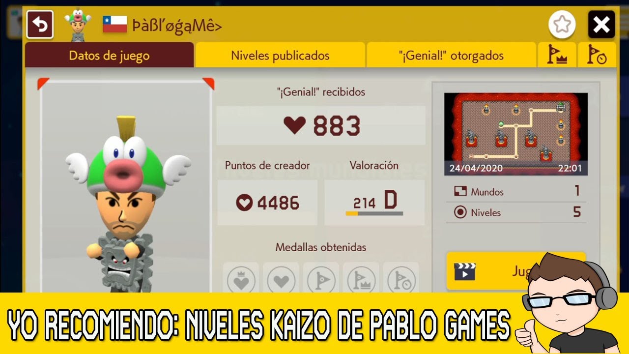 Super Mario Maker 2 / Yo recomiendo a este creador #1 / niveles kaizo