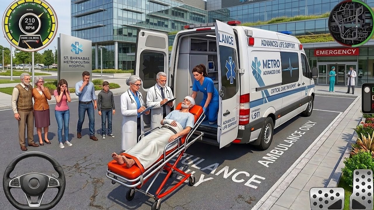 Ambulance City Rescue Simulator 3D Game - 911 Us Emergency Ambulance | Emergency All Levels  2026