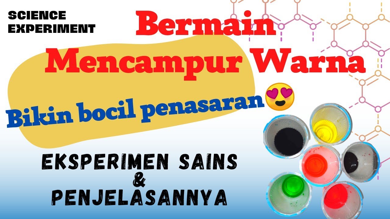 Eksperimen air berubah warna | mengenal warna primer dan warna sekunder