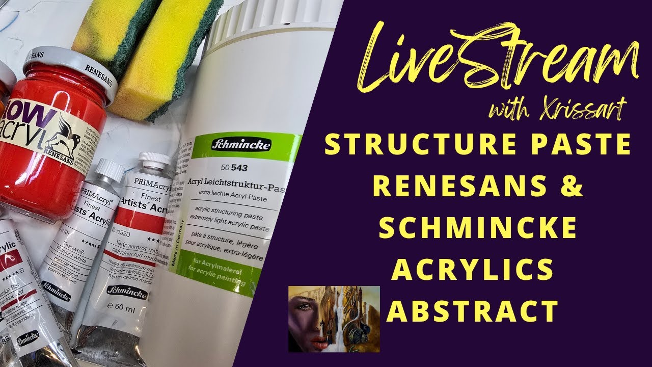 Livestream - Structuring Paste Renesans Schmincke Acrylic Abstract Painting