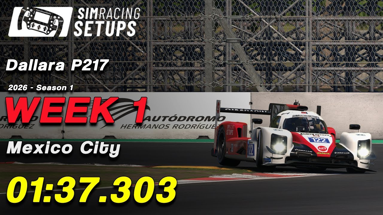 IRacing - LMP2 - Hotlap  Mexico 01:37.303 + SETUP (2026S1 W1)