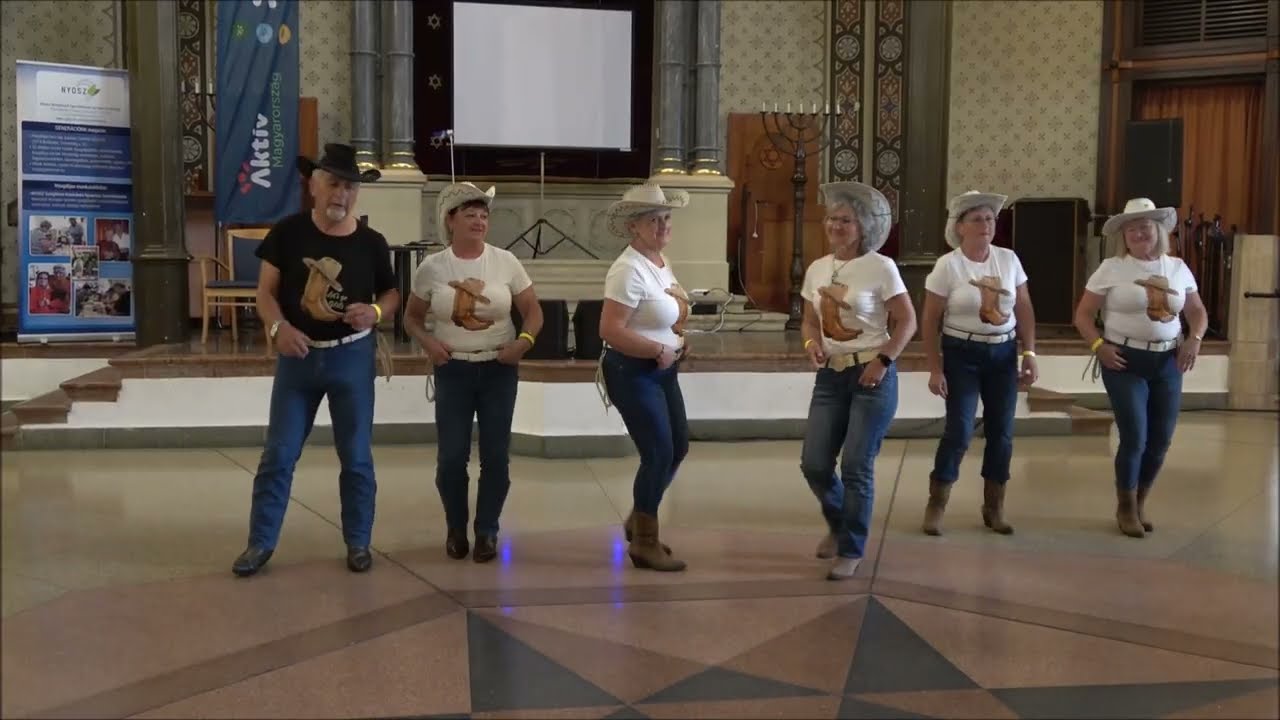 48. Country tánccsoport, Töltéstava. Vezető: Várnagy Imre. Senior Örömtánc.  Győr, 2025.08.22.