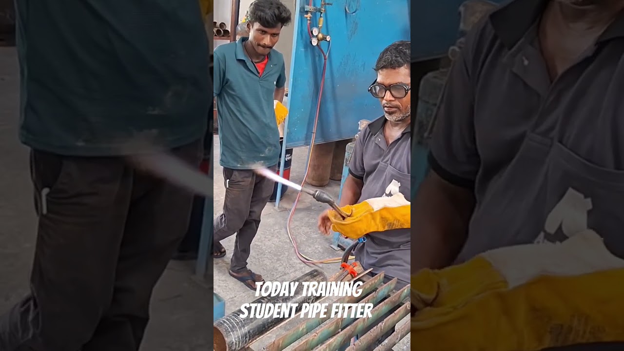 Today training student pipe fitter