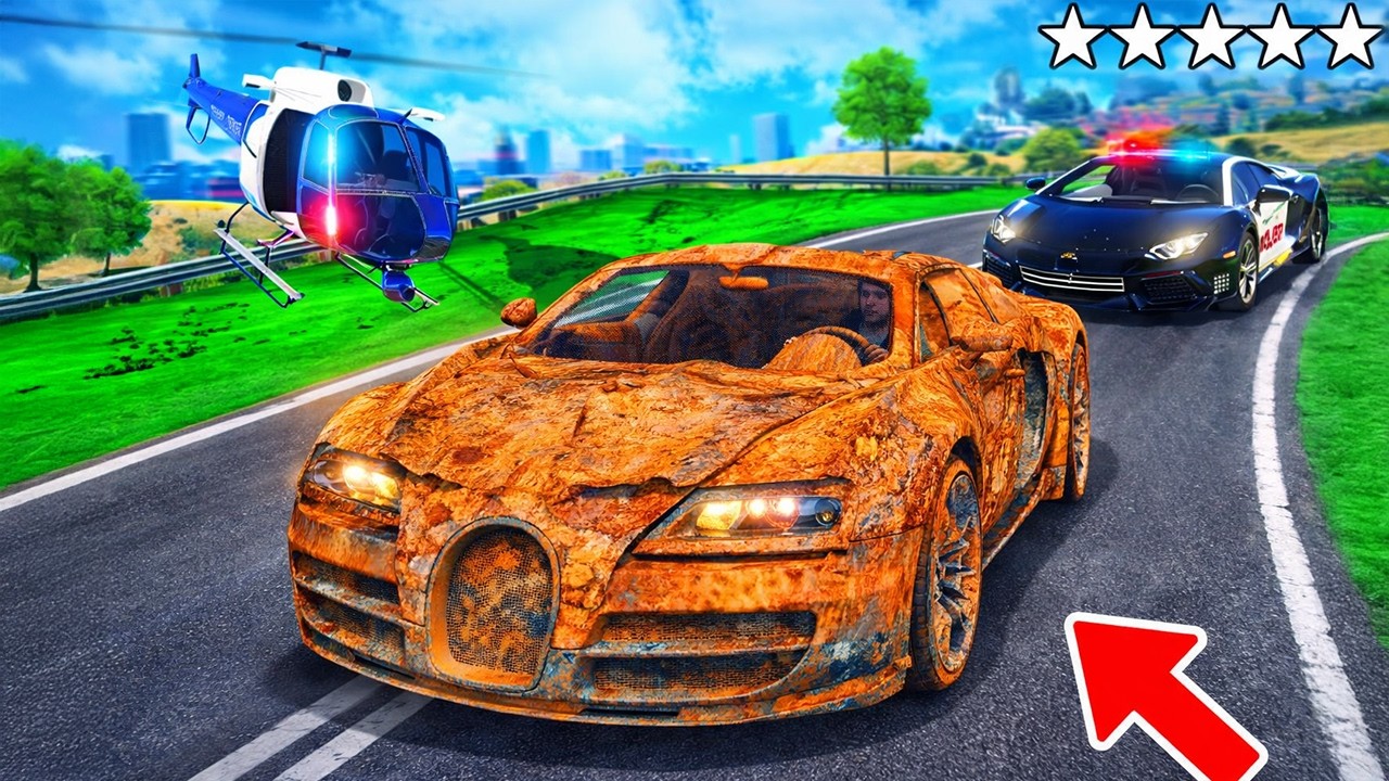 POLIZEI verfolgt SCHROTT BUGATTI in GTA 5! (Polizei vs. Dieb)
