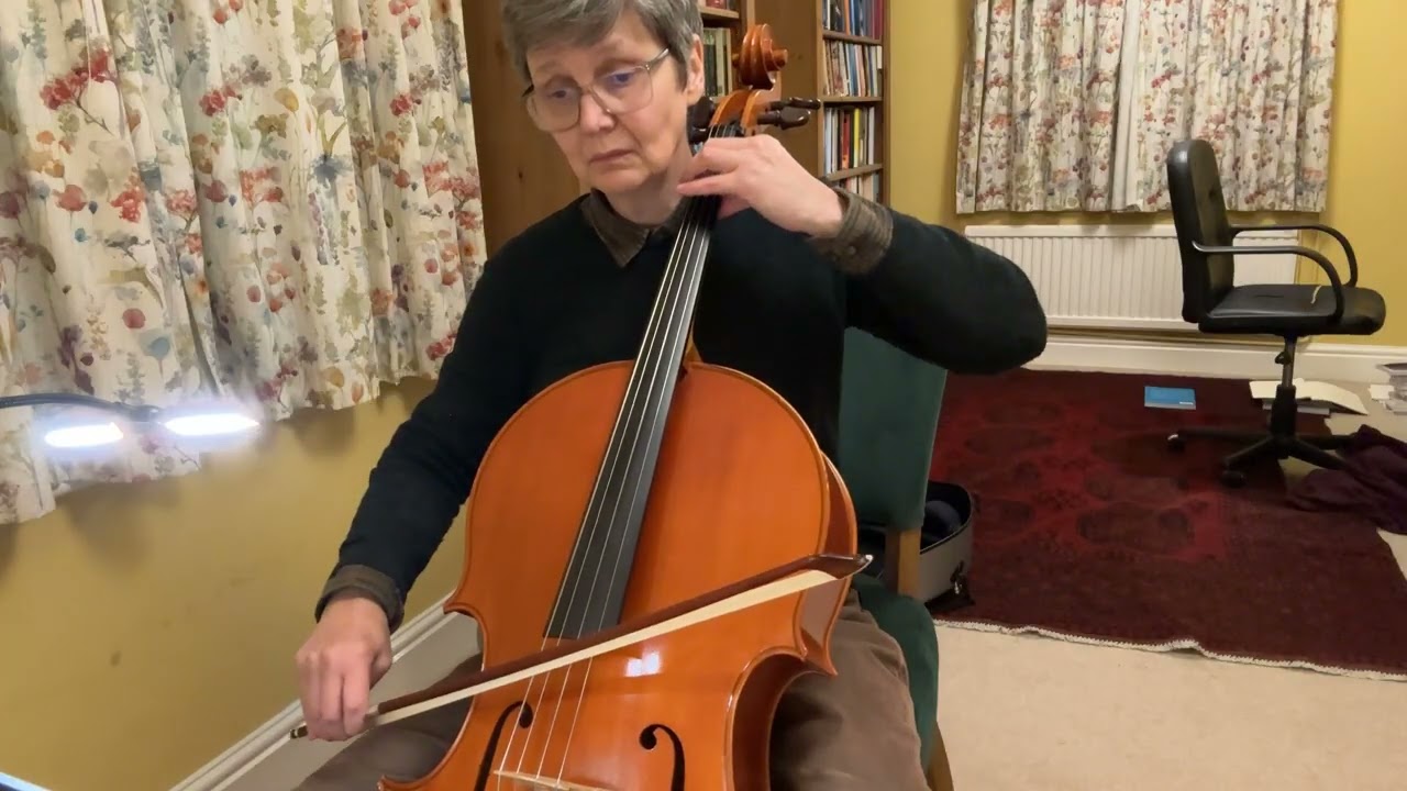 Bach Allemande first suite - adult cello learner 6 years