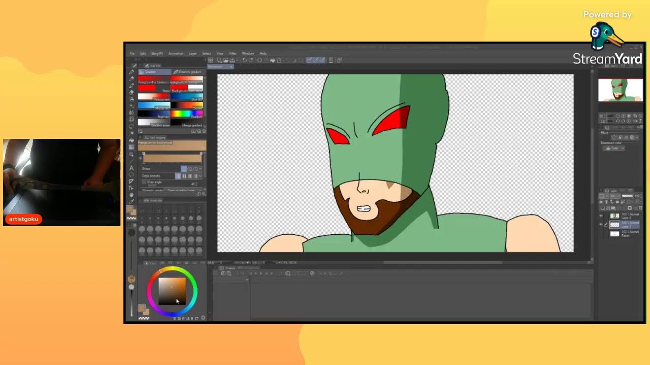 drawing my oc in clip studio paint