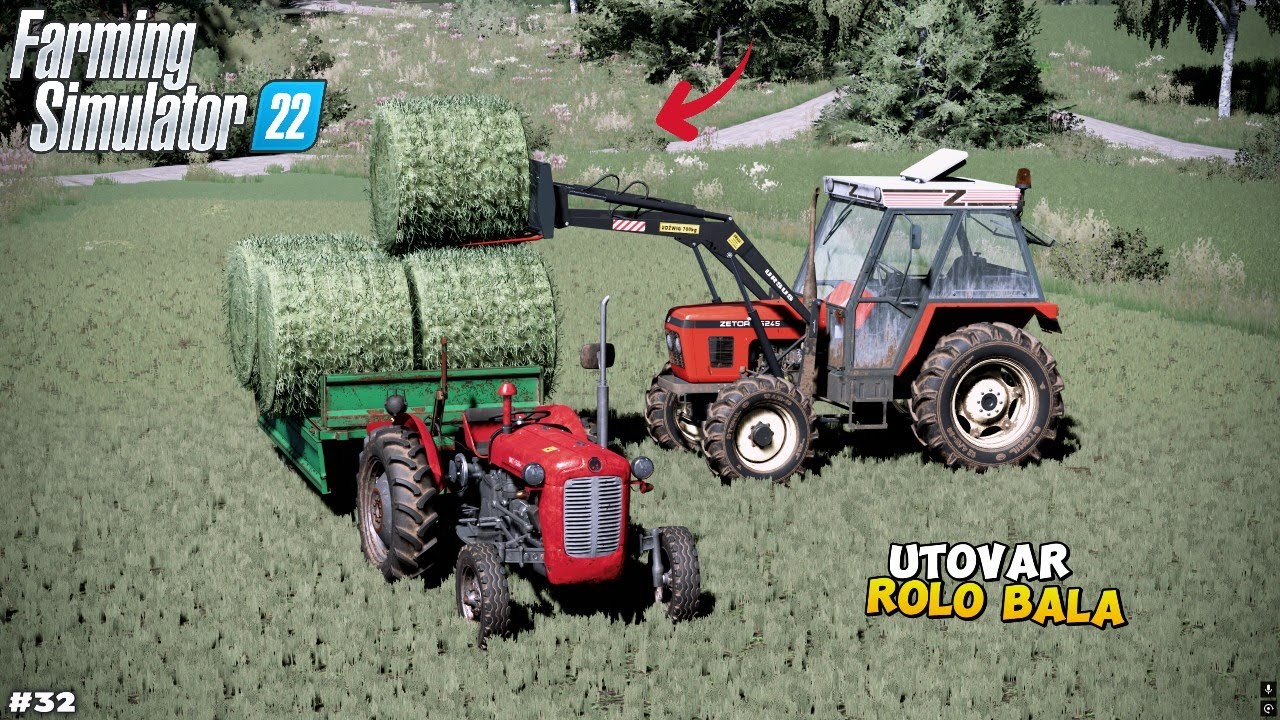 UTOVARAM ROLO BALE sa ZETOROM 5245 | IMT 533 TRANSPORTUJE ROLE bez PROBLEMA | EP32/S2 | FS22