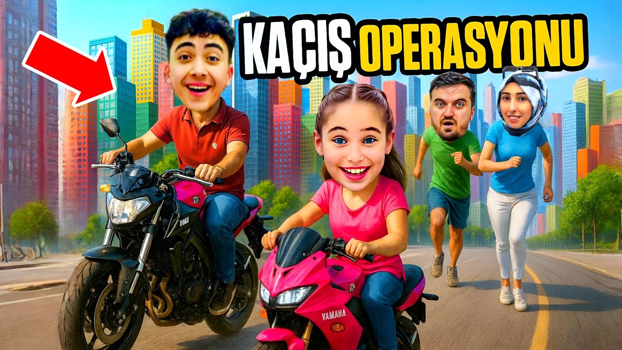 ELİF VE ABİSİ SCOOTER MOTOR İLE ŞEHİRDE KAÇIŞ ‼️