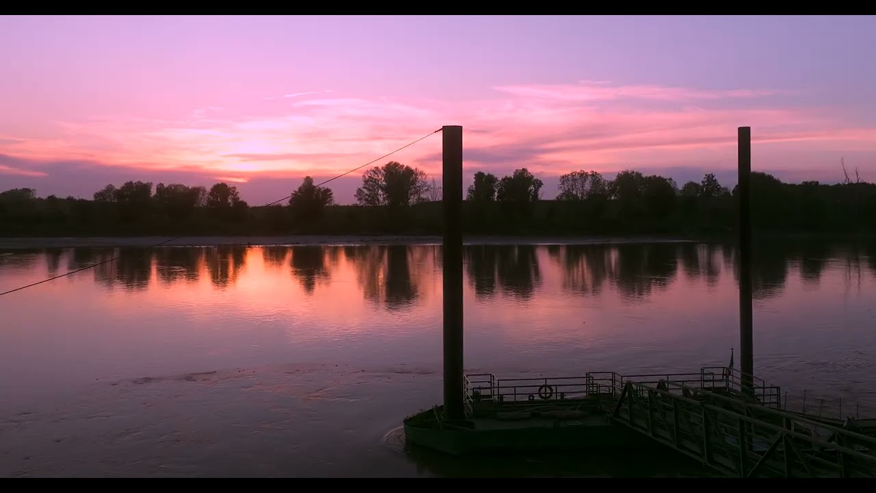 Sunset Aerial Views of the Po River & Crostolo Tributary | 5K Drone Footage by Fabrizio Benevelli