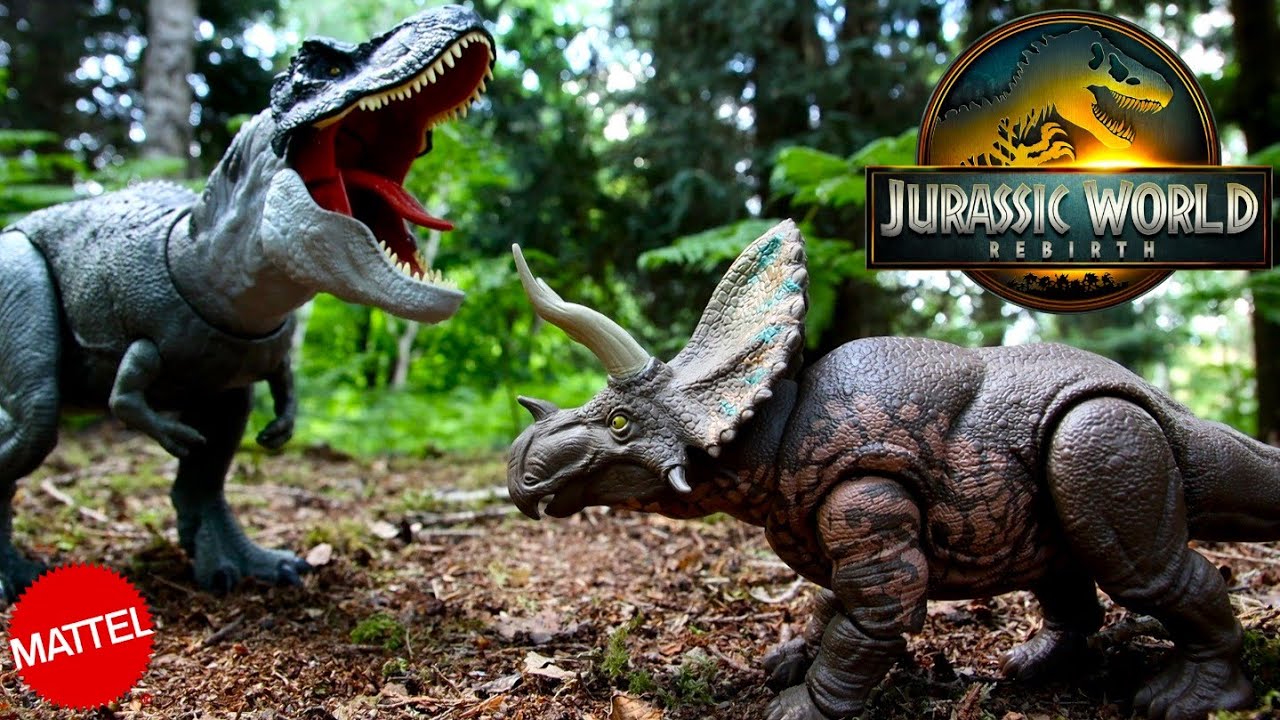 Jurassic World Rebirth Eotriceratops Gigantic Thrashers Mattel