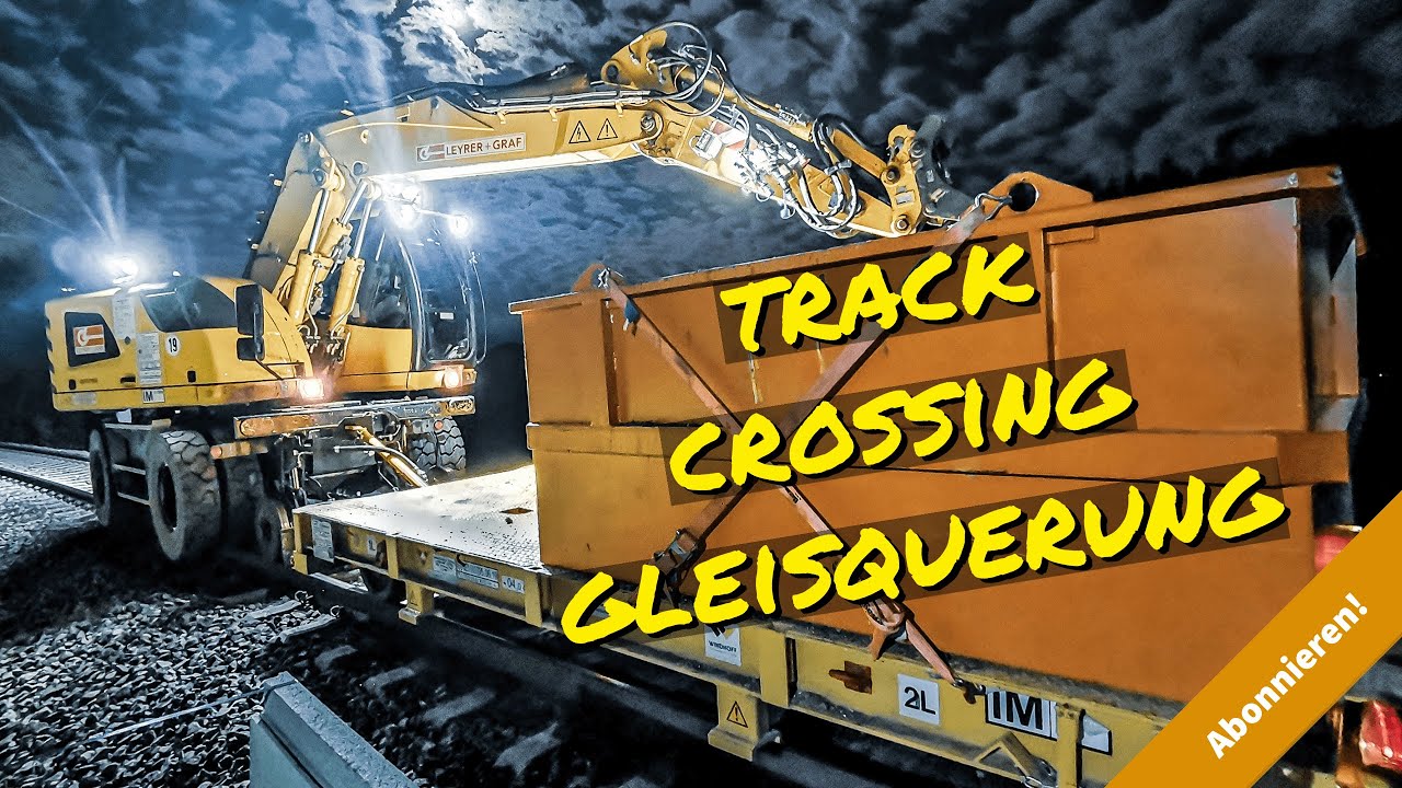 Liebherr922Rail I Track crossing I Gleisquerung
