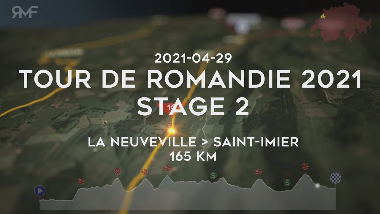 Tour de Romandie 2021 - Stage 2/5 (La Neuveville - Saint-Imier) Route (parcours) animation & profile