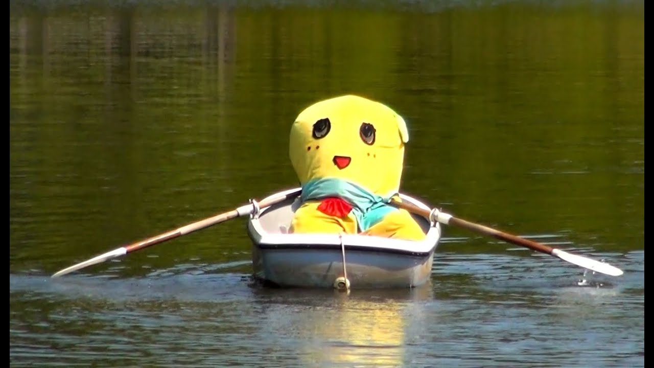 ふなっしー　ふなばしアンデルセン公園　太陽の池でボート (ふなあり)