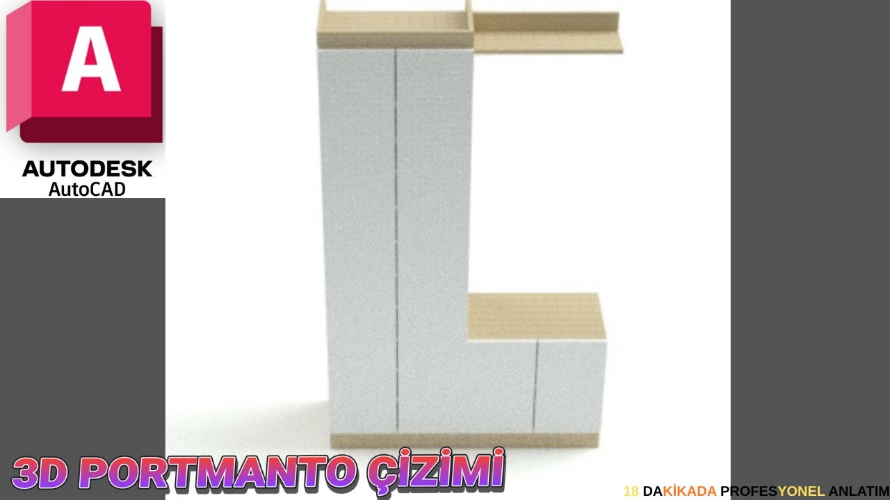 AutoCAD 3D Portmanto Çizimi | 18 Dakikada Profesyonel Tasarım