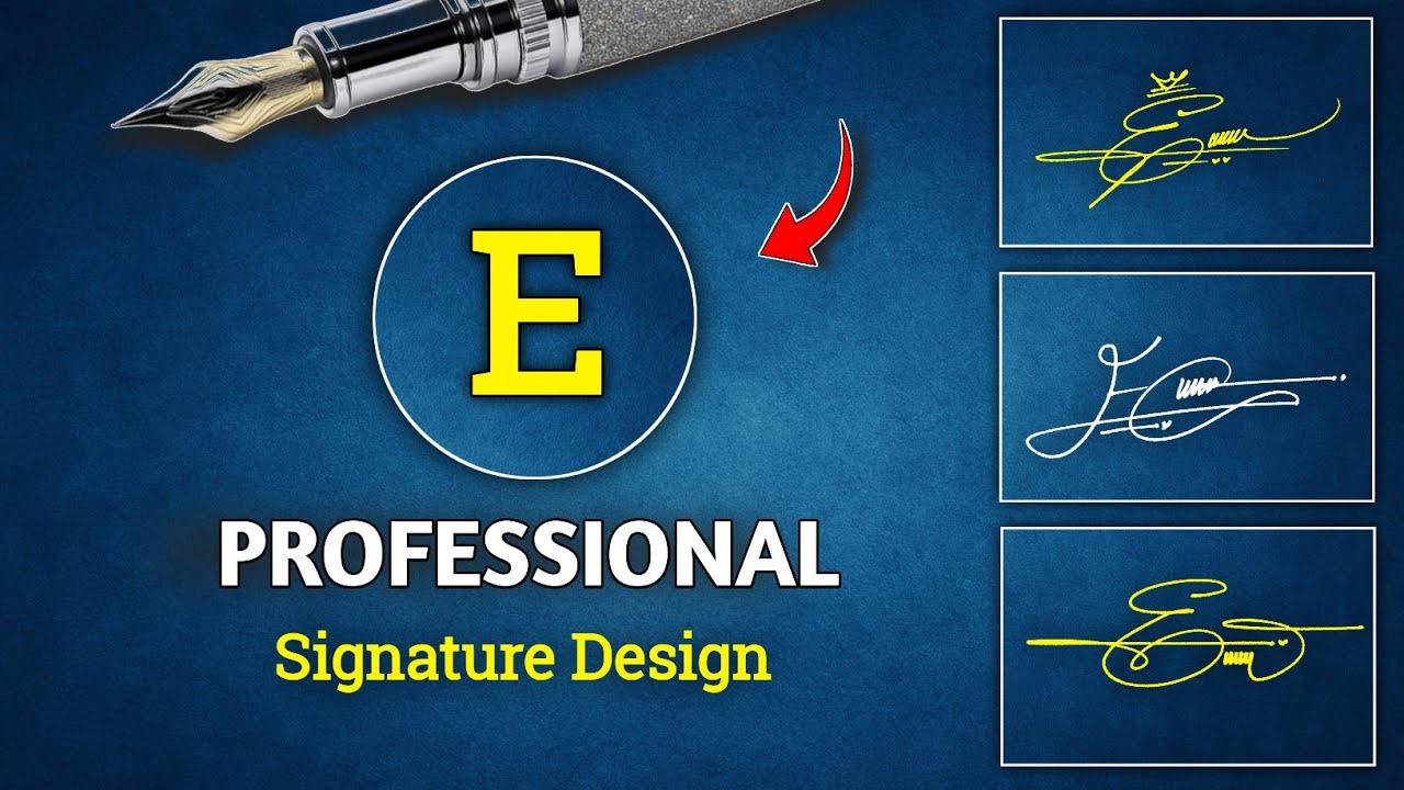 Creative E Letter Signature Design | Stylish Signature Ideas with E Alphabet