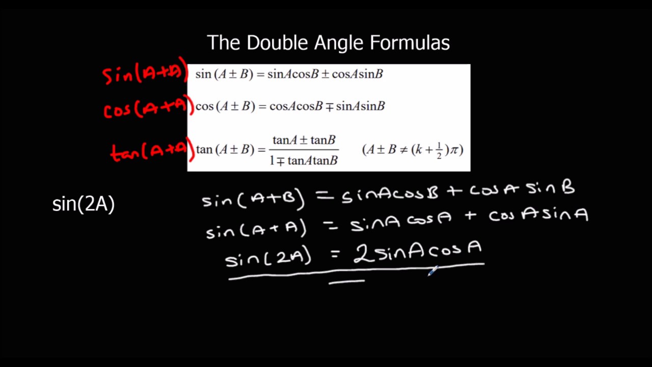 The Double Angle Formulas