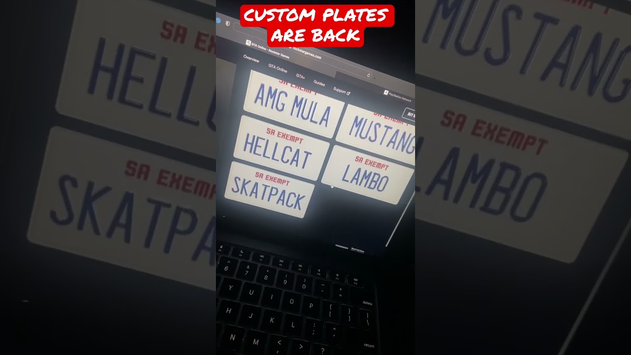 GTA ONLINE CUSTOM PLATES ARE BACK‼️#gaming #gtaonline #gta #car #license #rockstar #fyp #viralshorts