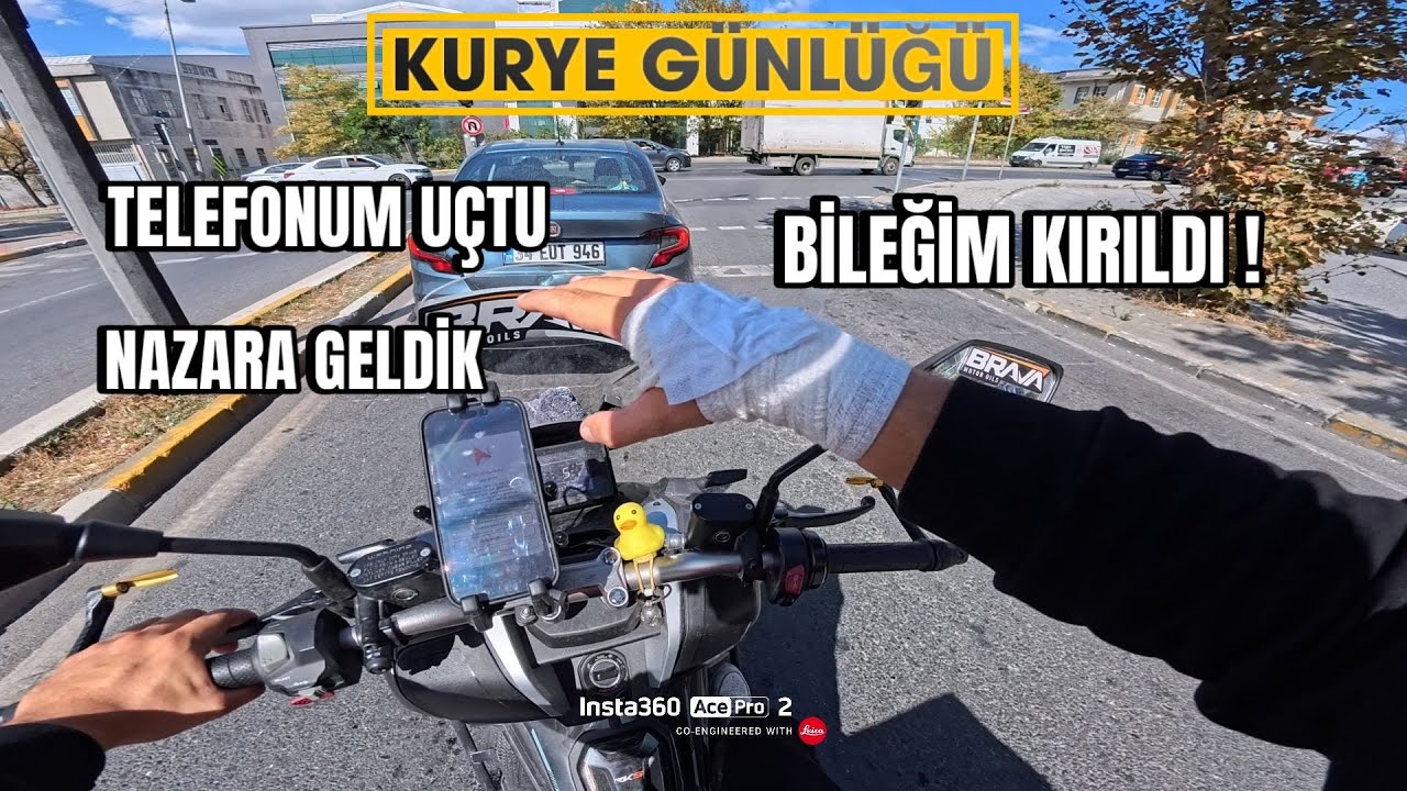 KURYE GÜNLÜĞÜ 42 | BİLEĞİM KIRILDI | TELEFON UÇTU | NAZARA GELDİK!