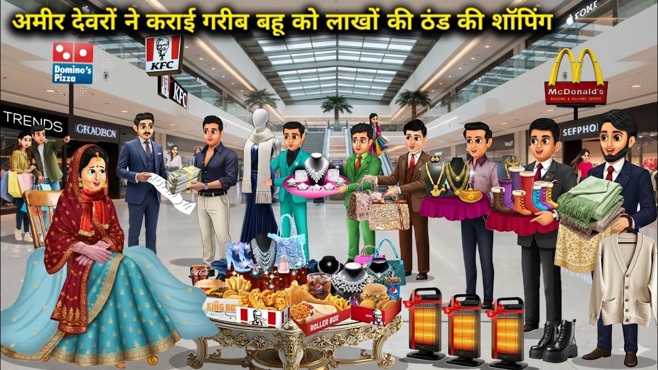 अमीर देवरों ने कराई गरीब बहू को लाखों की ठंड की शॉपिंग|Rich brothers-in-law made their poor daughter