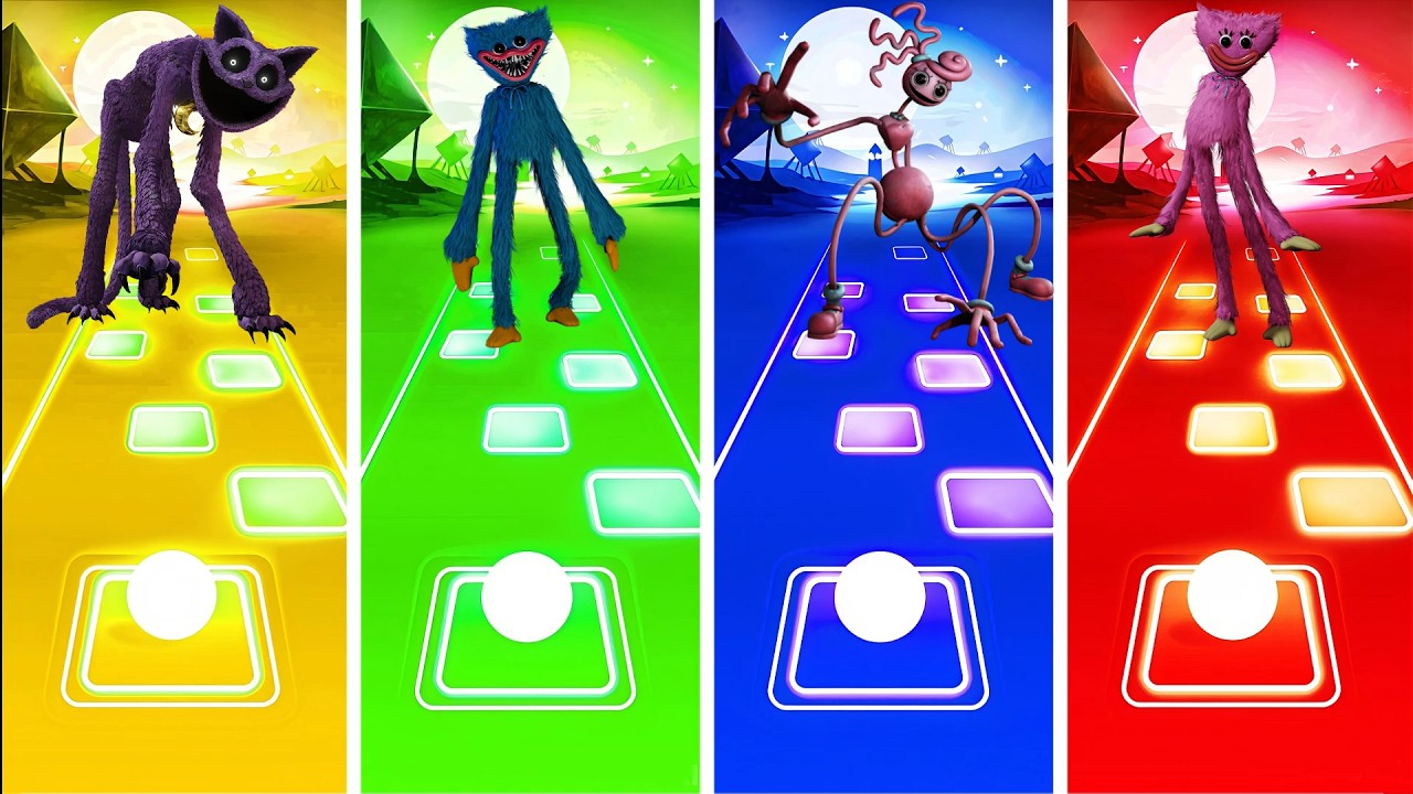 CatNap vs Huggy Wuggy vs Mommy Long Legs vs Kissy Missy - Tiles Hop Poppy Play Time 5