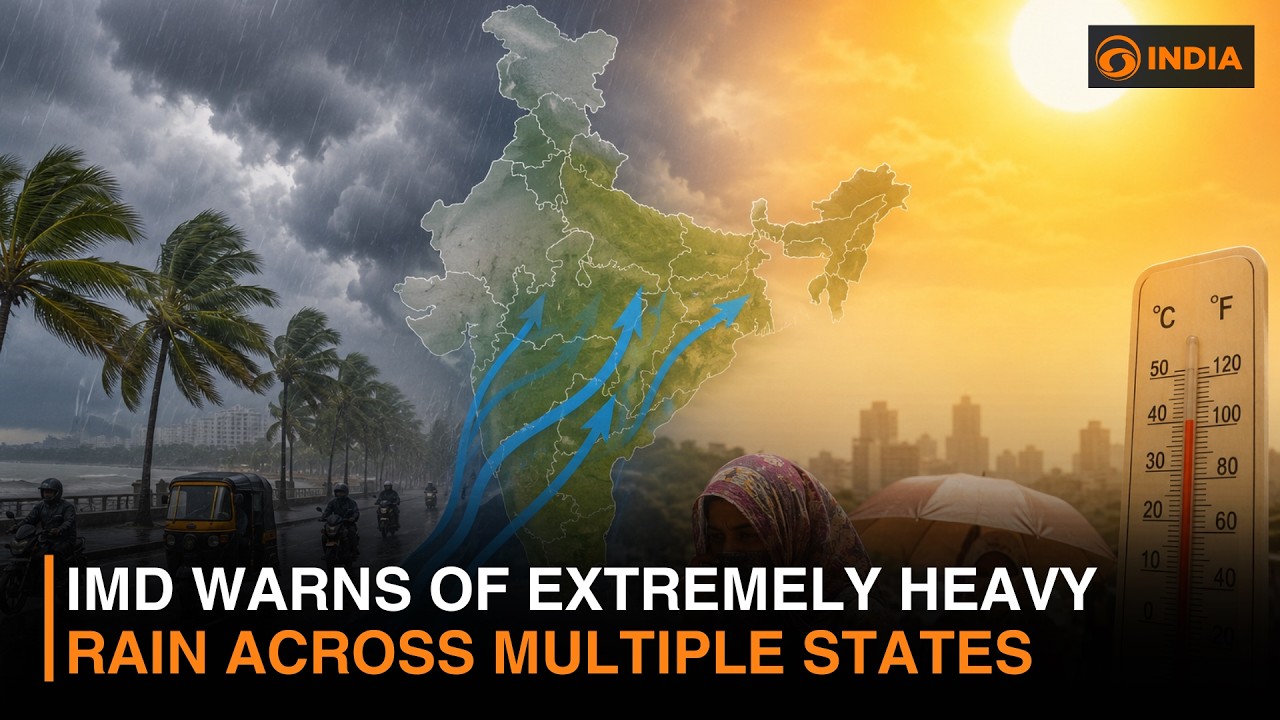Monsoon Alert! IMD Warns of Extremely Heavy Rain Across Multiple States