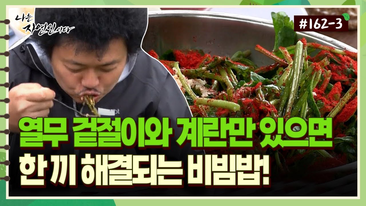 [자연인] 162-3 열무 겉절이와 계란만 있으면 한 끼 해결되는 비빔밥!