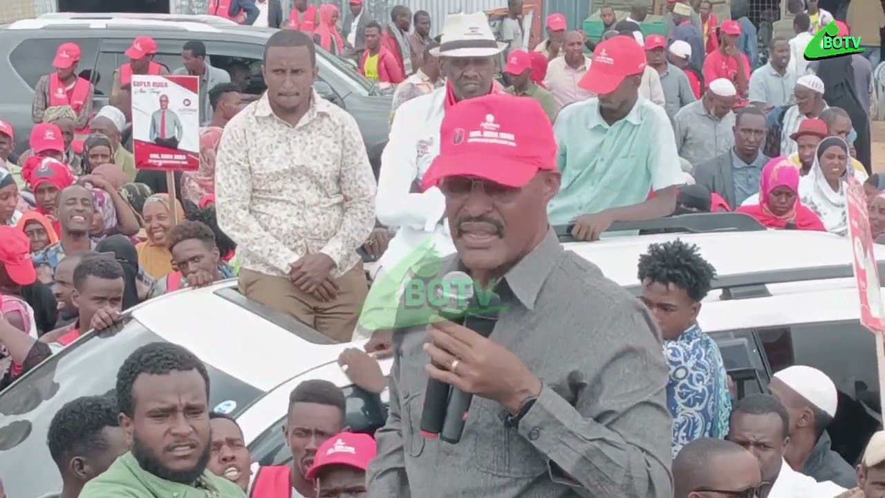 Roba Duba speech at Moyale stadium.(Nuh Afaan ilumn)
