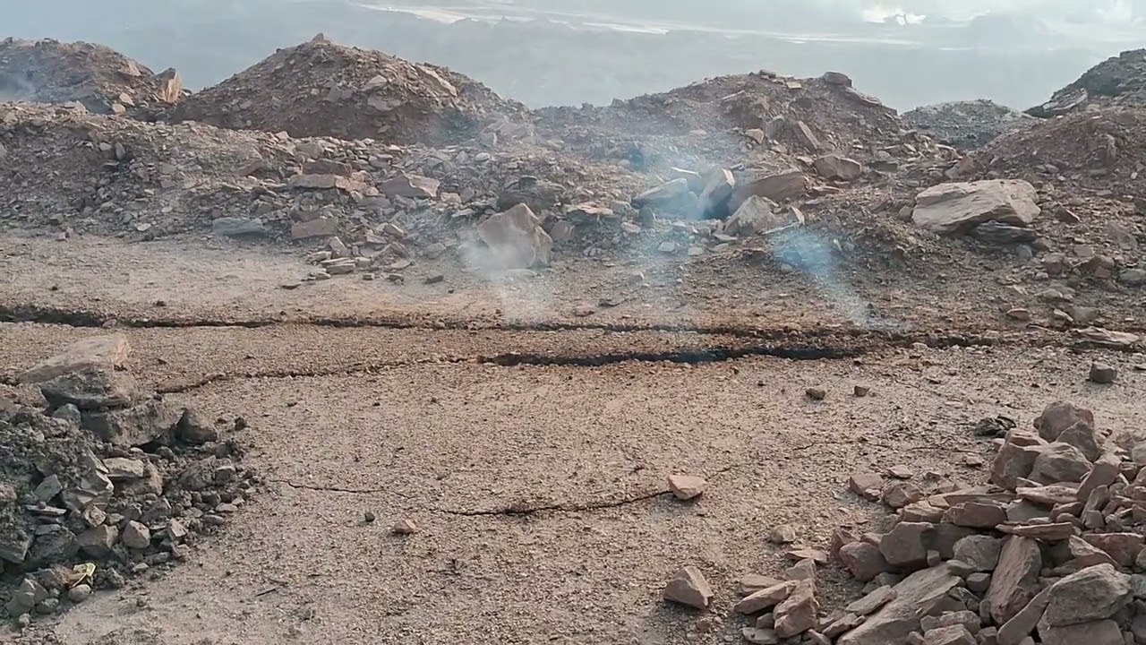 coal field fire that has burned underground for nearly a century