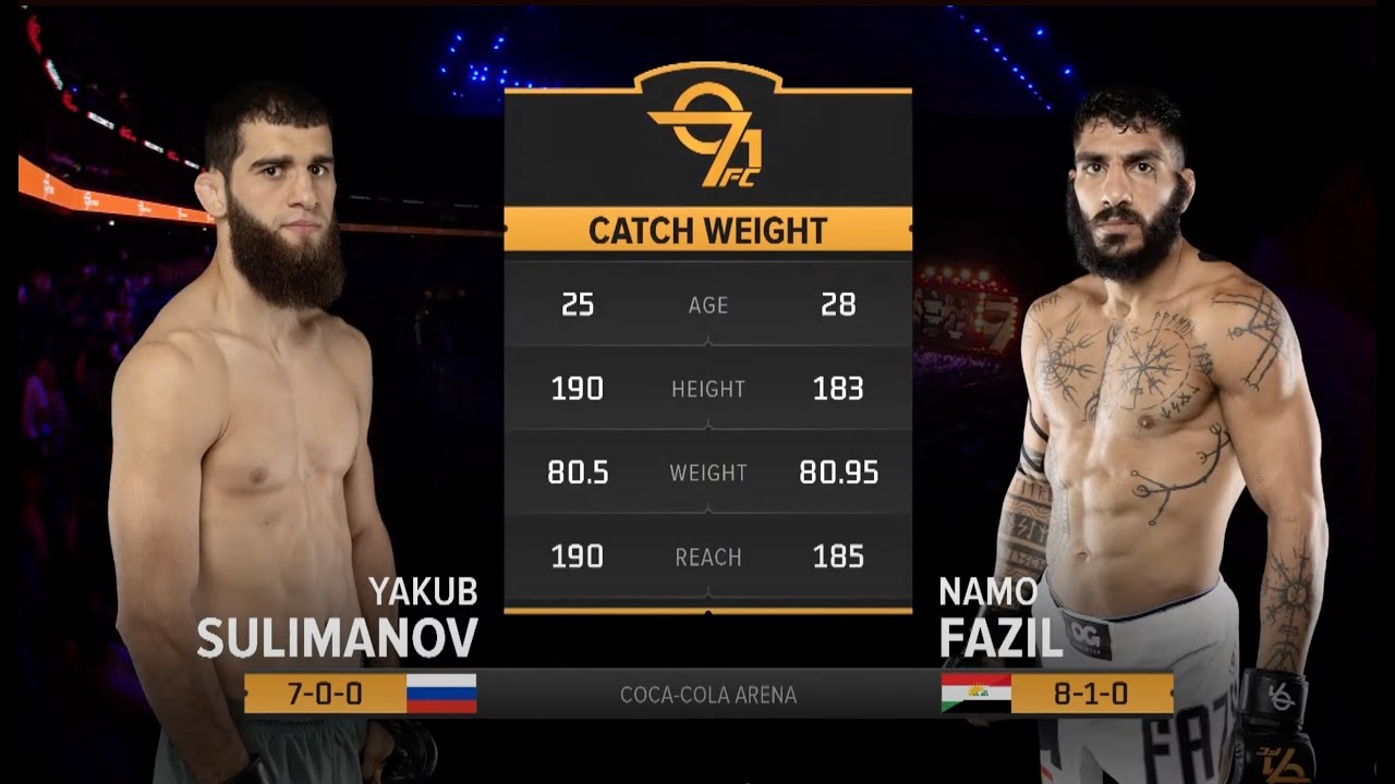Full Fight: Namo Fazil vs Yakub Sulimanov - 971 FIGHTING Championship