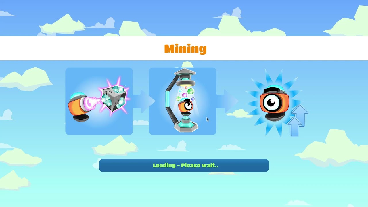 Mining gameplay in blockstarplanet
