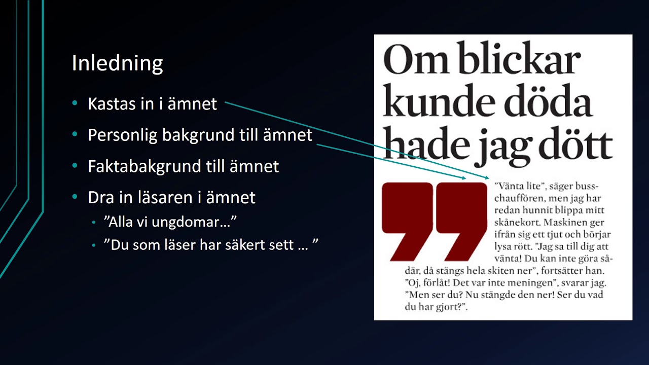 att skriva krönika