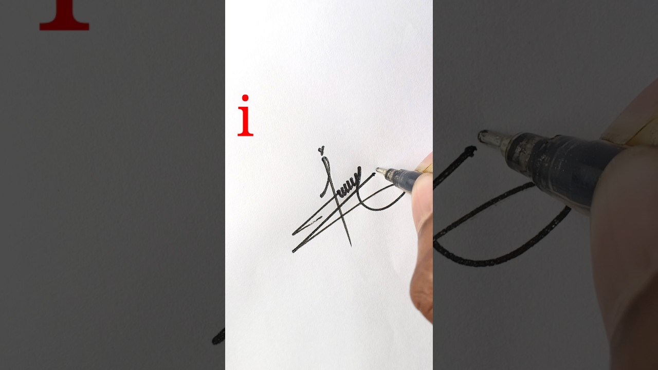 'I' signature making idea #howtosign #howtodraw #signature