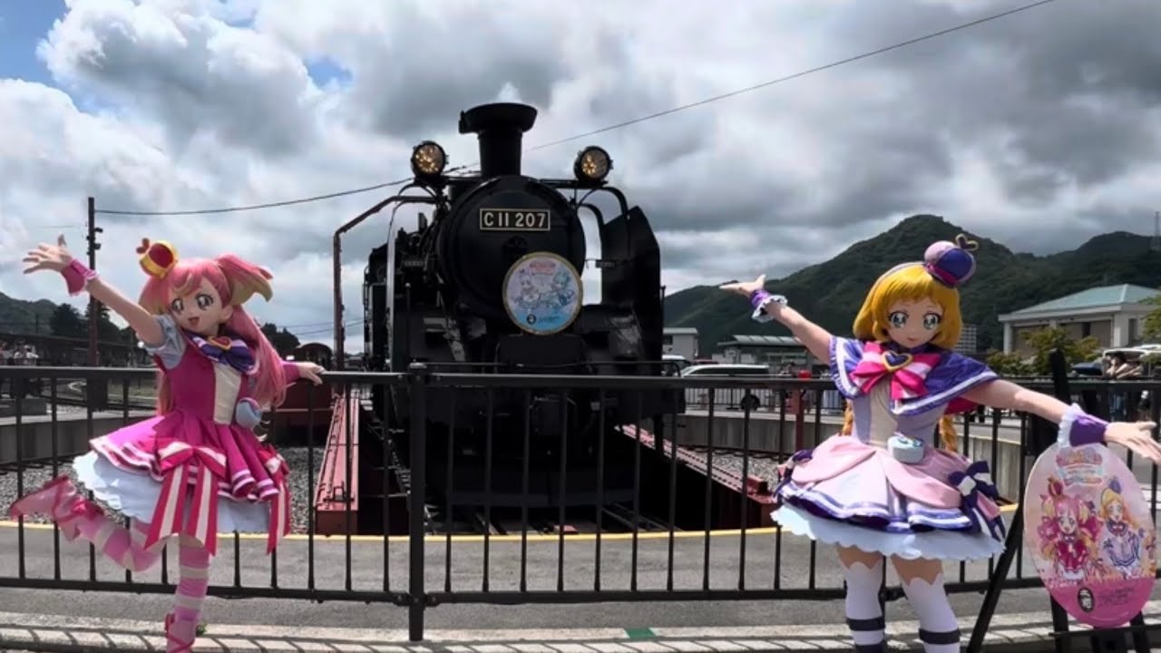 東武鉄道×わんだふるぷりきゅあ タイアップイベント！ キュアワンダフル&キュアフレンディとSL大樹の転車台回転を応援しよう！！ #わんぷり  #わんだふるぷりきゅあ  #precure
