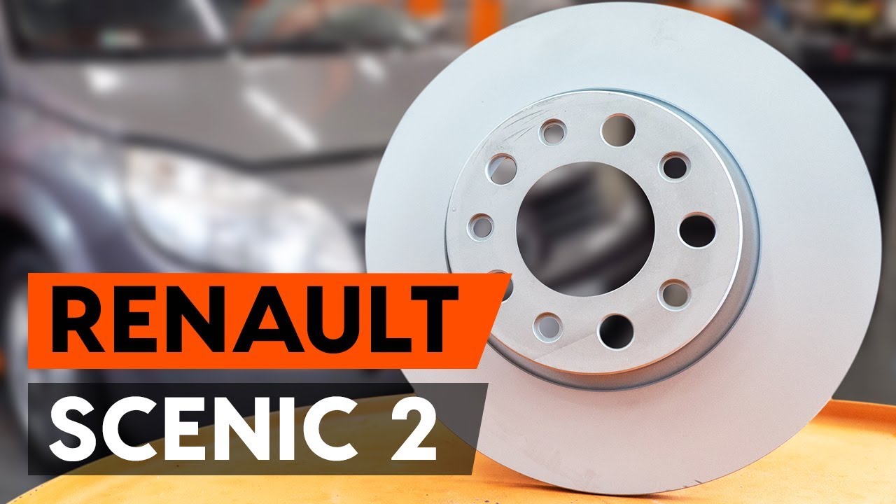 Cómo cambiar los discos de freno delantero en RENAULT SCENIC 2 (JM) [VÍDEO TUTORIAL DE AUTODOC]