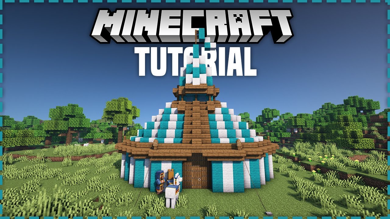 Minecraft — Как построить цирковой шатер — Обучающее руководство