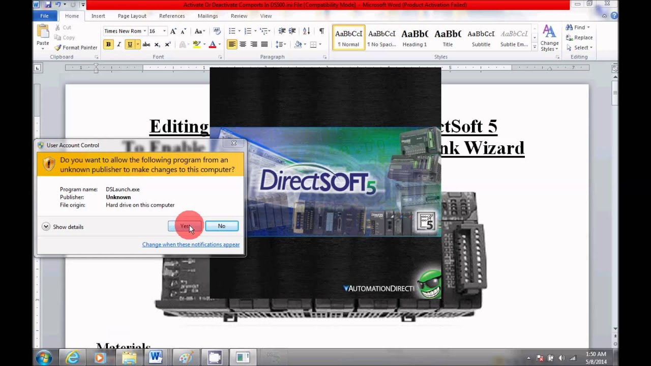 How To Enable And Disable The Comports In The DirectSoft 5 Software