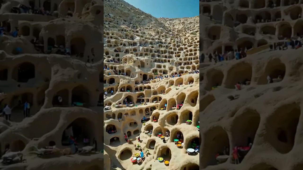 A Village Carved Into the Mountain &mdash; Unbelievable Architecture! #shorts #shortsyoutube