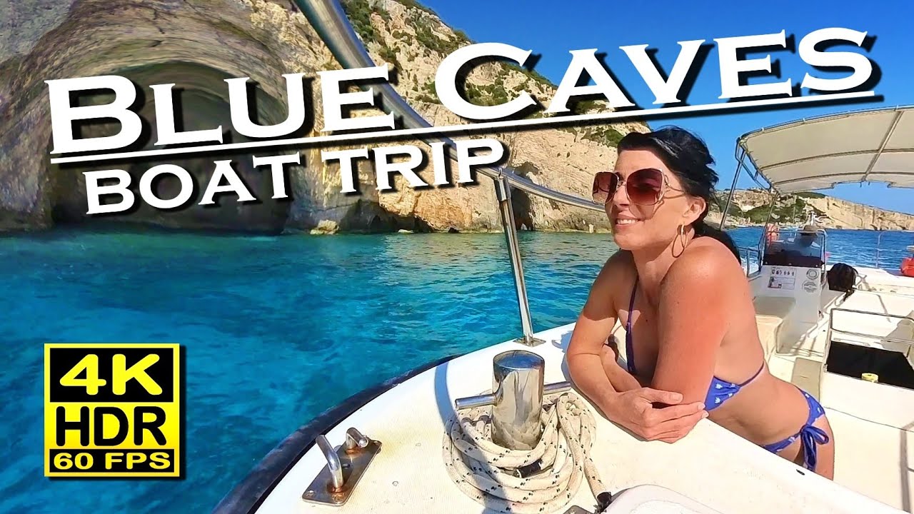 Zakynthos Blue Caves boat trip - Greece in 4K 60fps HDR ( UHD ) 💖 Dolby Atmos 👀 The best places